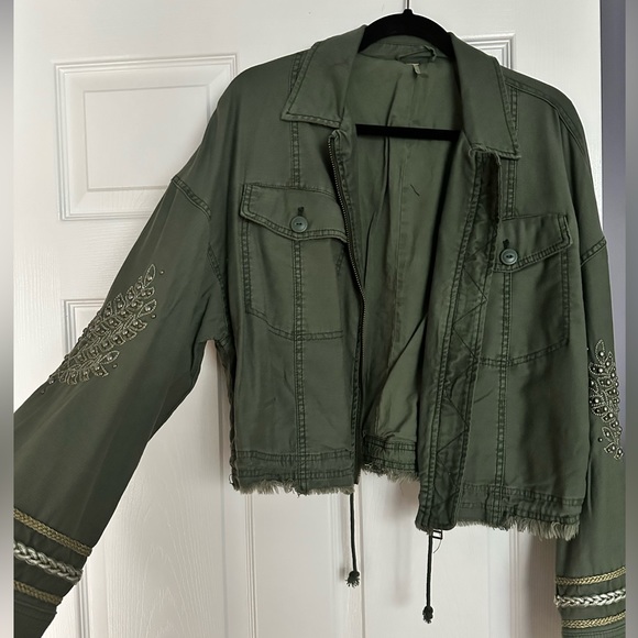 Free People Extreme Cropped Military Jacket - Picture 4 of 8